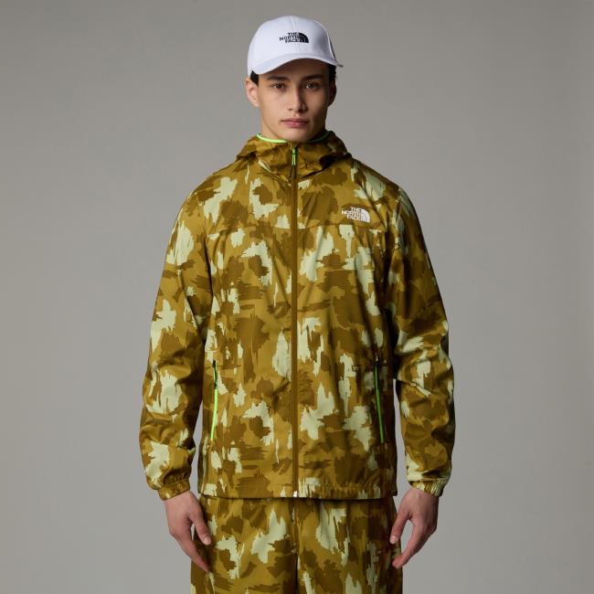 the north face M MA HOODED WIND JKT PRINT Amber Green A - Imagem 3