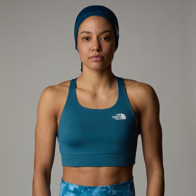 the north face W FLEX REVERSIBLE BRA PRINT Mallard Blue - Imagem 4