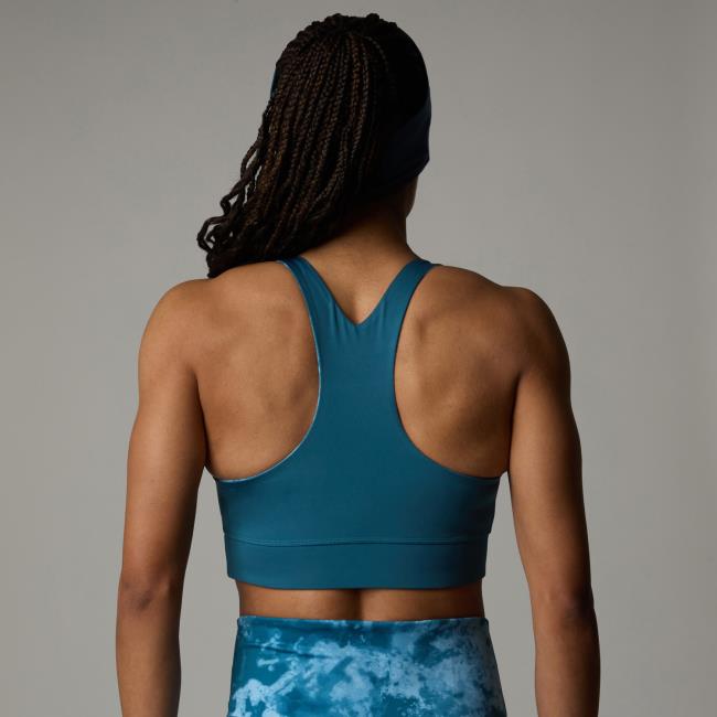 the north face W FLEX REVERSIBLE BRA PRINT Mallard Blue - Imagem 5